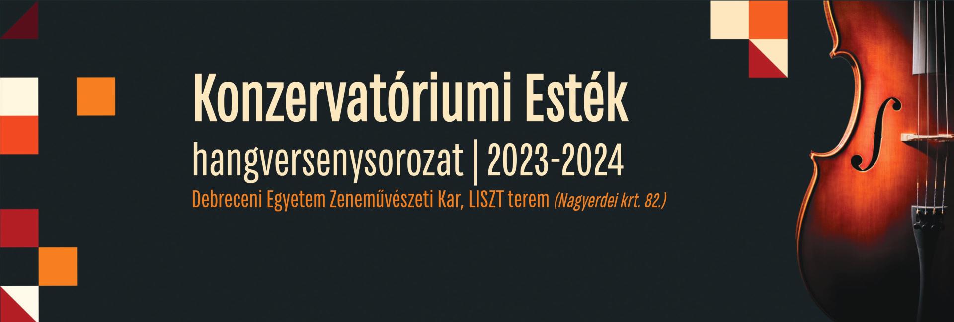 Konzervatóriumi Esték hangversenysorozat 2023/2024